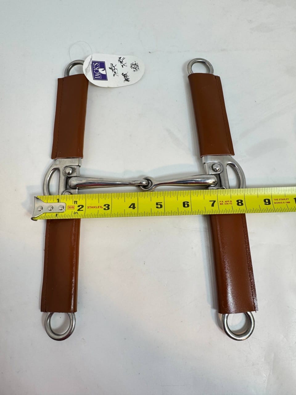Jacks Horse Leather Overcheck Side Check Bit Stabilizer Straps Harness Pair NEW