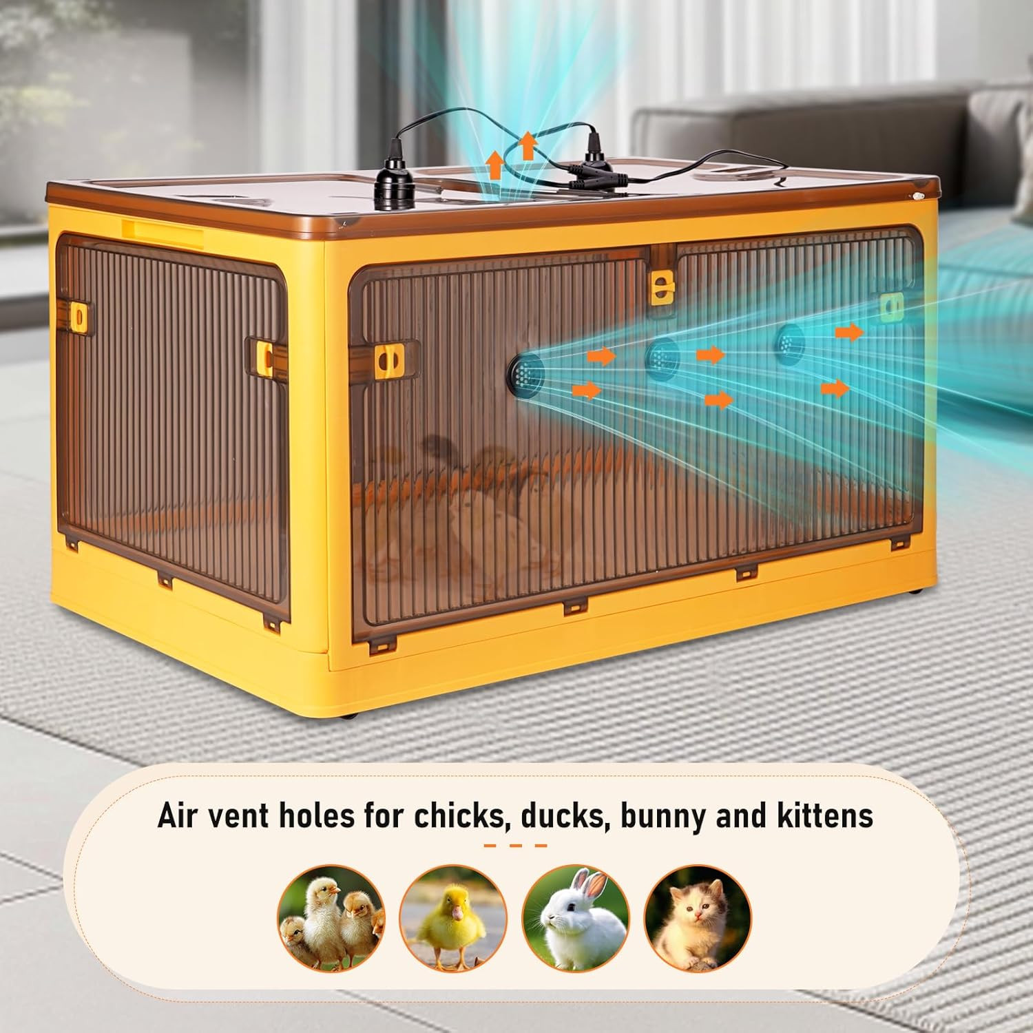 Large Chicken Brooder Box for Up to 30 Chicks, Ducks, and More!
