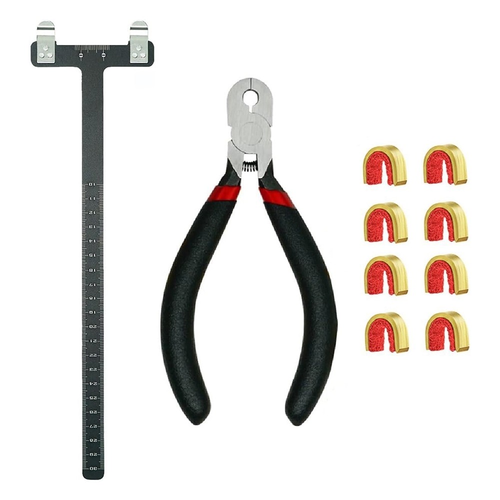 Bow String Nocking Points Set with T Square Ruler Nocking Buckle Pliers and3637