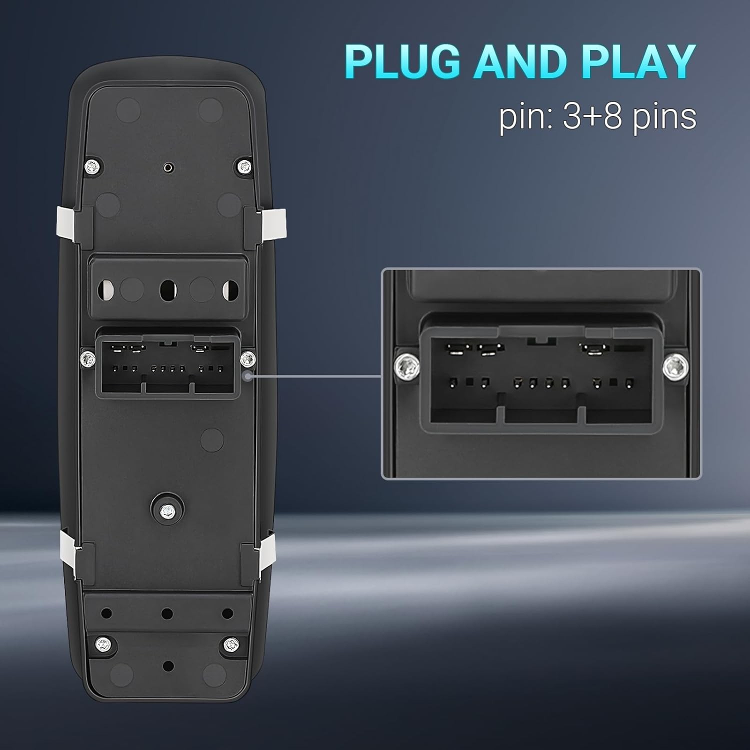 Power Master Window Switch Driver Side Control Button Compatible with 2015-2017