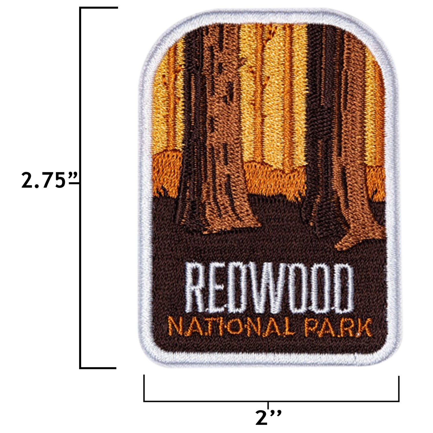 Redwood Iron on Travel Patch - Great Souvenir or Gift for travellers