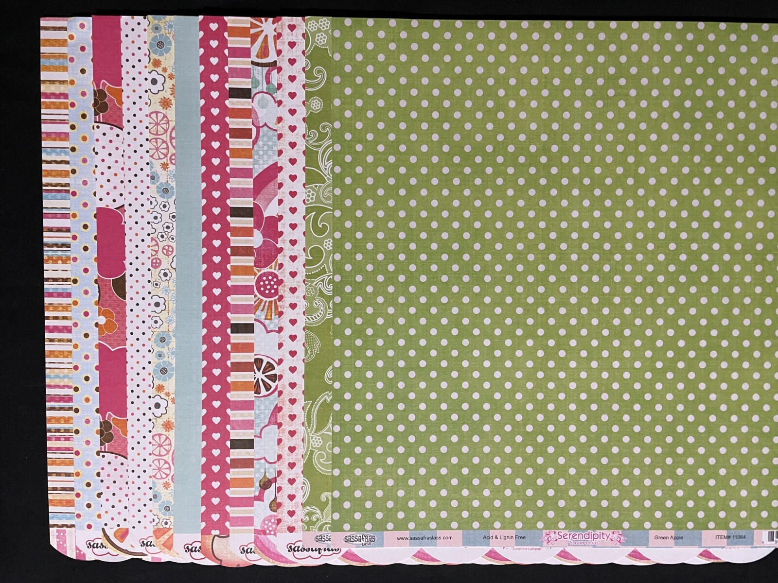 SASSAFRAS "SCRUMPTIOUS" 12X12-3/4 SS AND DS HEAVY PAPERS WITH BORDERS