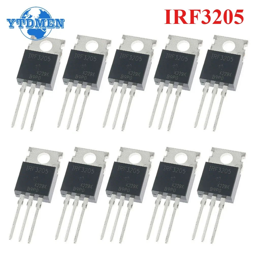 10PCS IRF3205PBF Transistor IRF3205 Mosfet 55V 110A TO-220 IC Field Effect Set
