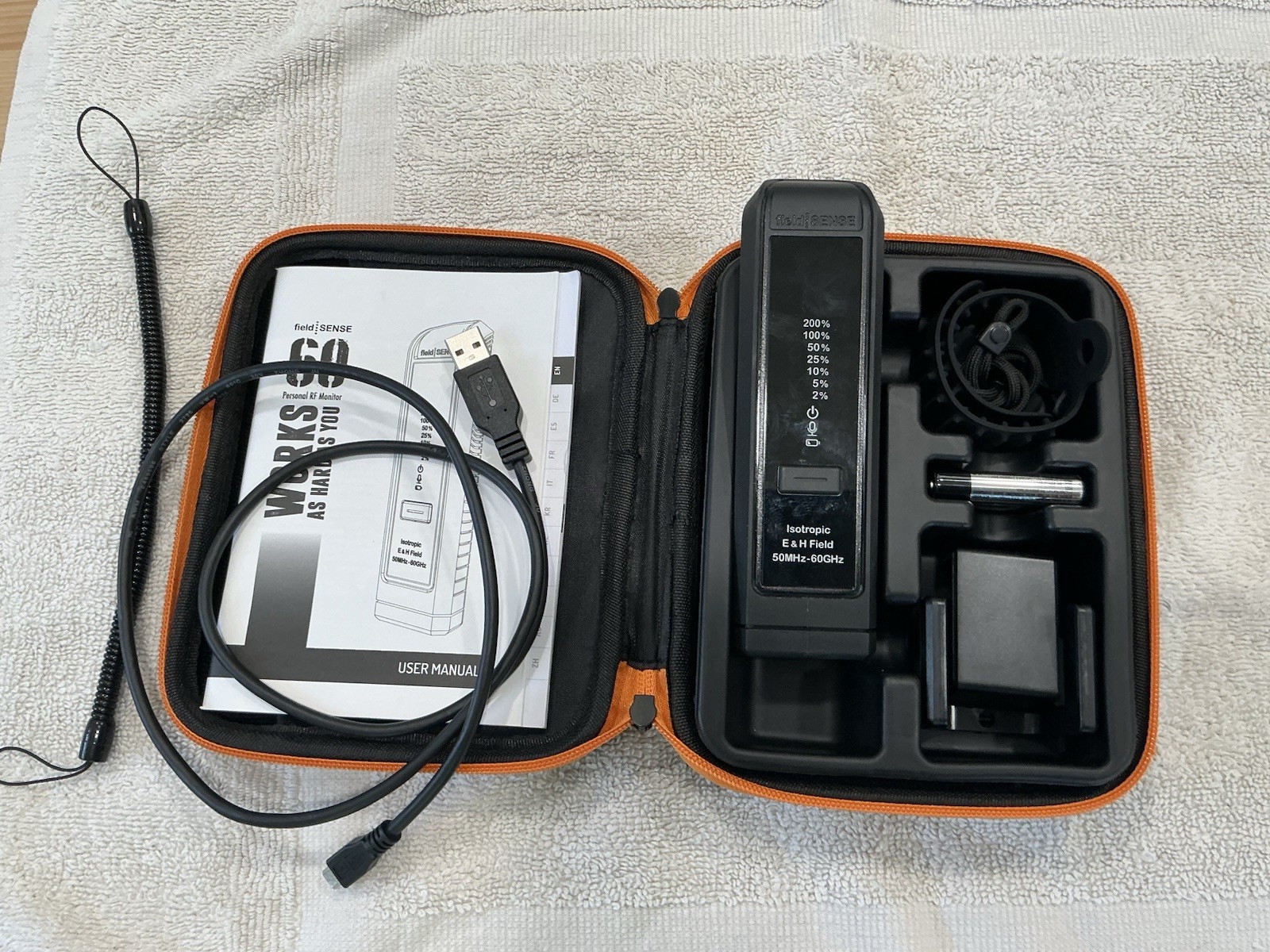 FieldSense FS60 Personal 5G RF Monitor 50MHz-60GHz, Cal Exp 5/27