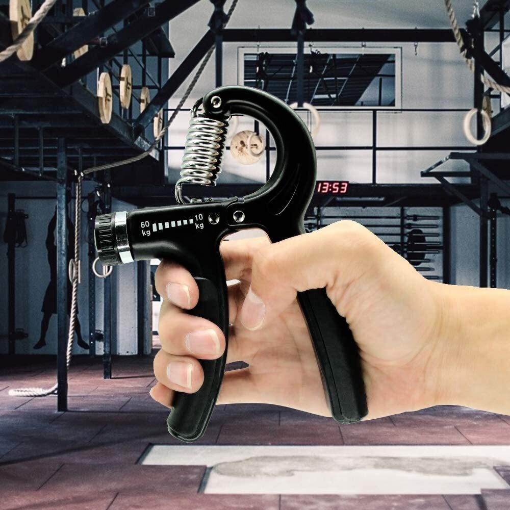 Hand Grip Adjustable Trainer Gripper Strengthener Gym Strength Power Exerciser