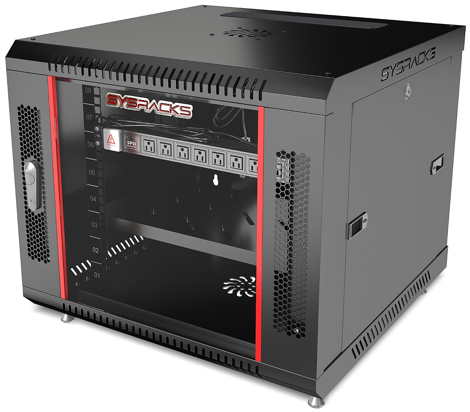 Sysracks 9U Wall Mount Server Rack Cabinet 18" Deep 19" Network Enclosure