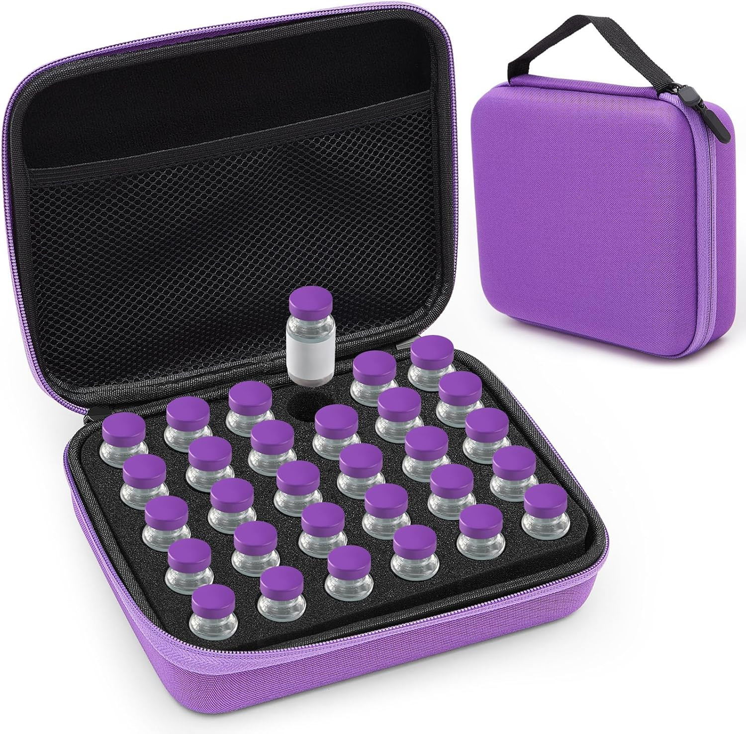 30 Slots Insulin Peptide Fridge Carrying Case Vial Holder Storage Protector Bag,