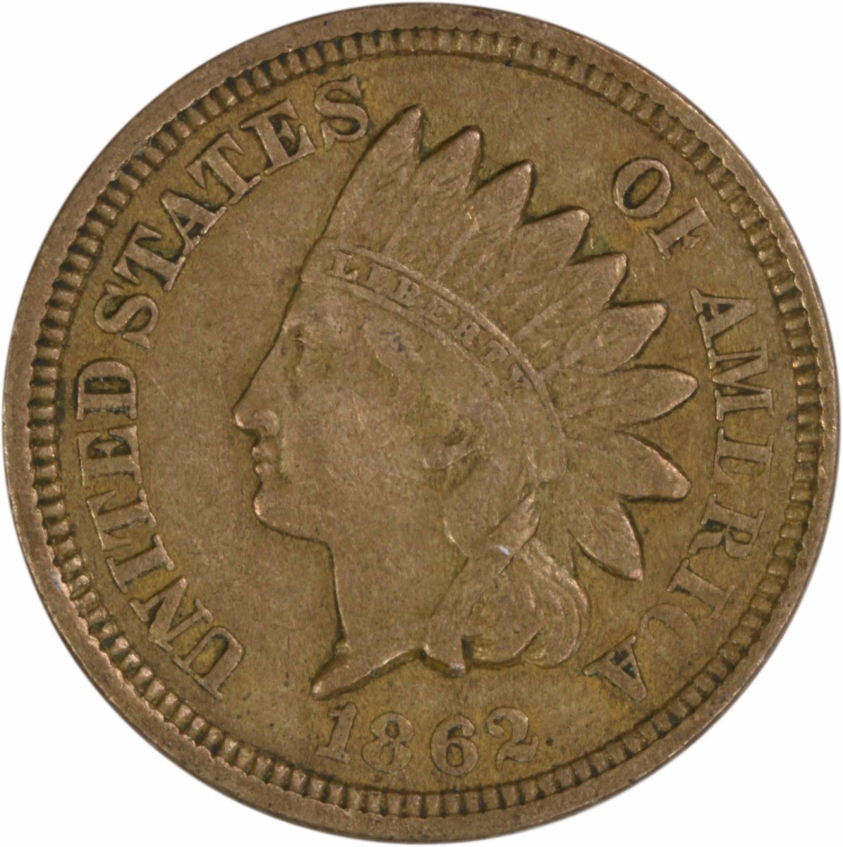 1862 Indian Cent Choice EF Uncertified #203