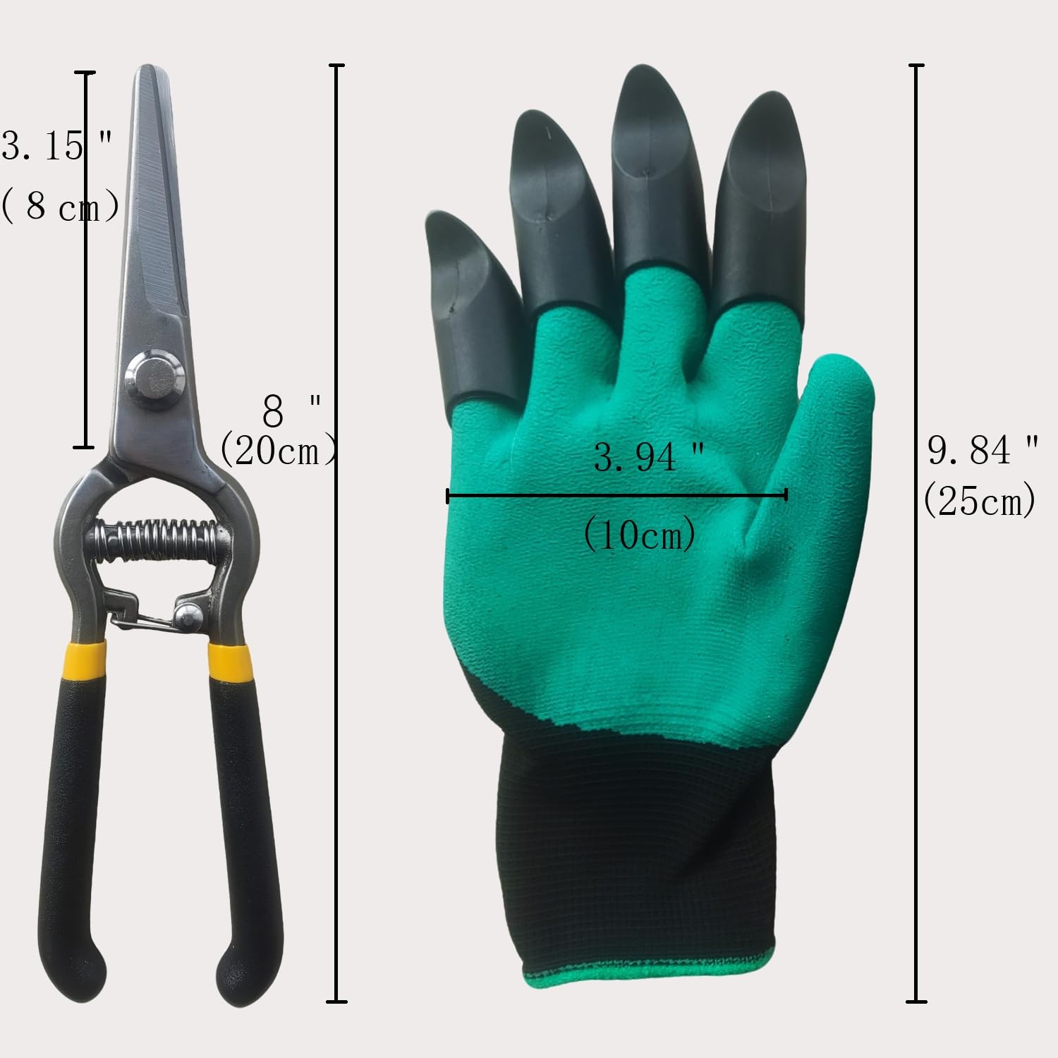 2Pack Pruning Shears, Garden 8 inches (length only), Black