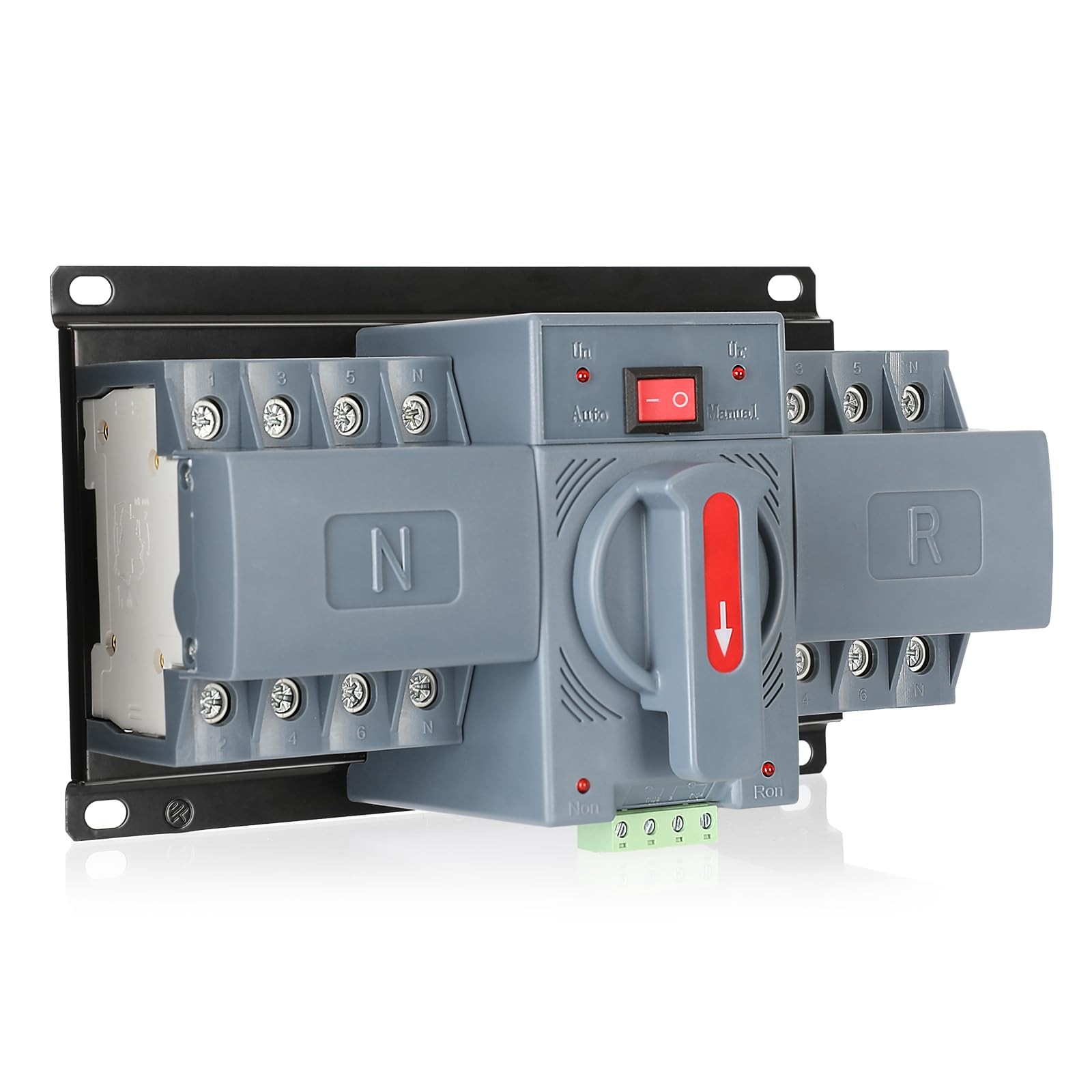 100Amp 220V AC Dual Power Automatic Transfer Switch, ATS 4P Manual...
