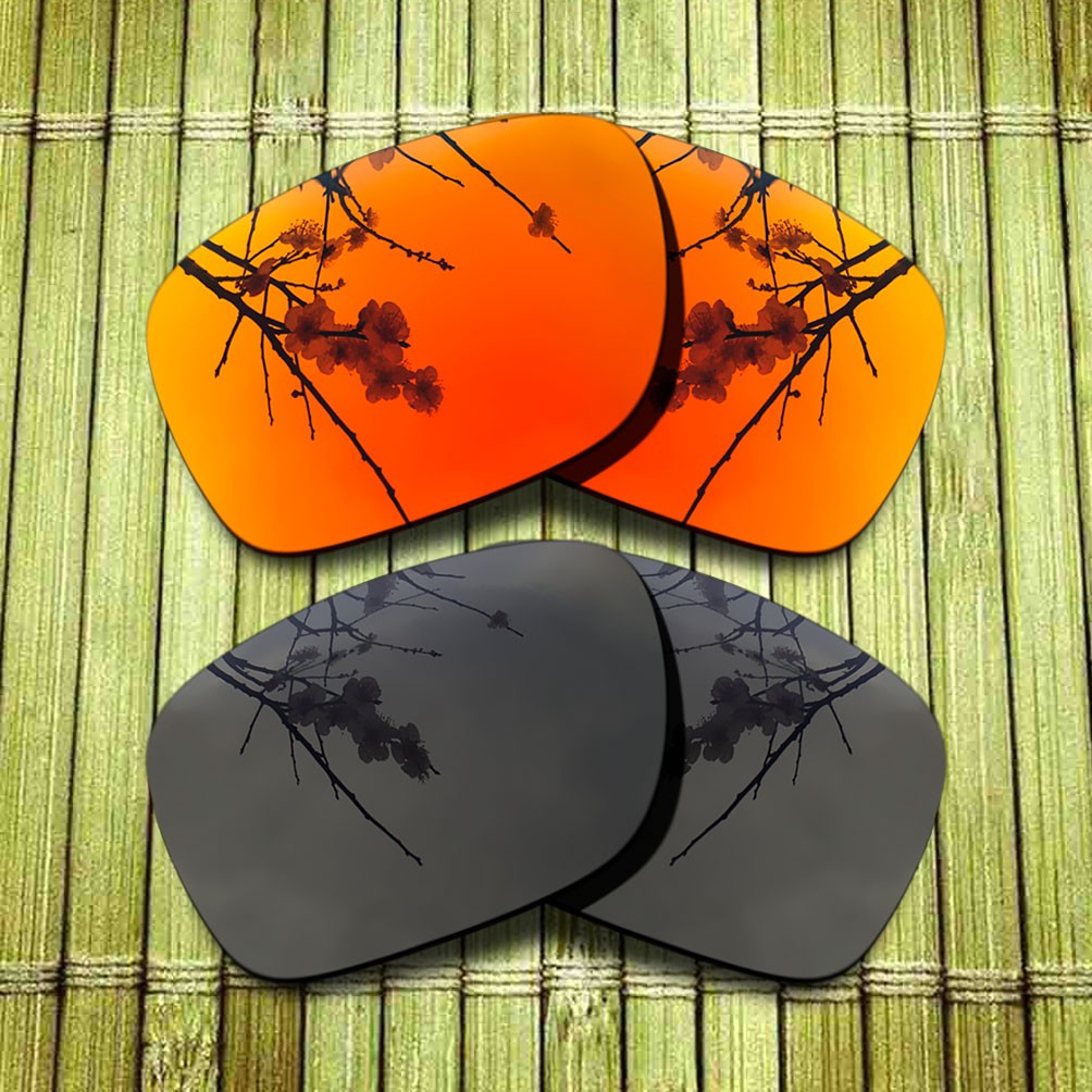 Black&Orange Red Replacement Lens for-Oakley Wheel House Polarized