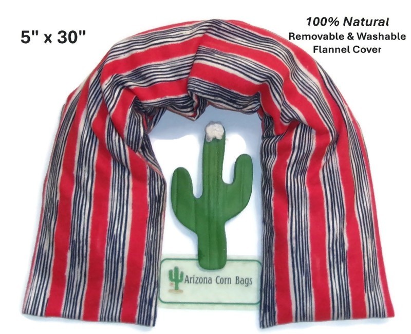 X-Long CORN Heating Bag w/WASHABLE Cover-Great for Neck & Shoulders-100% Natural