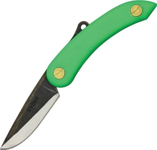 Svord Peasant 2.5 Mini Folding Knife, Green Handle, 2.5" Carbon Steel Blade