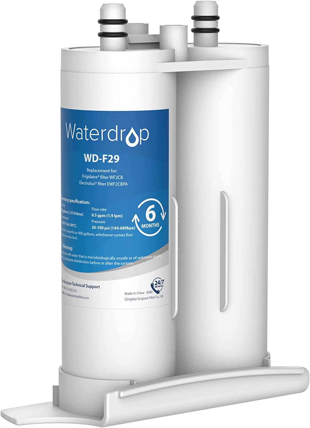 Waterdrop WF2CB Water Filter, Replacement for PureSource2, fc100, ngfc 2000