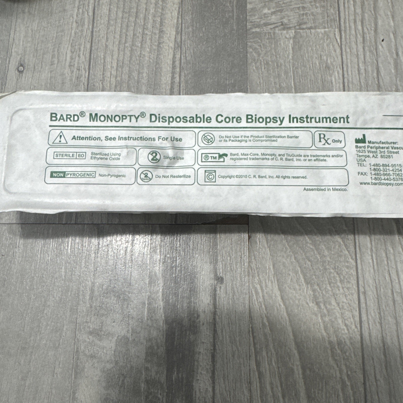 BARD MONOPTY Disposable Core B Instrument.  Ref: 121810