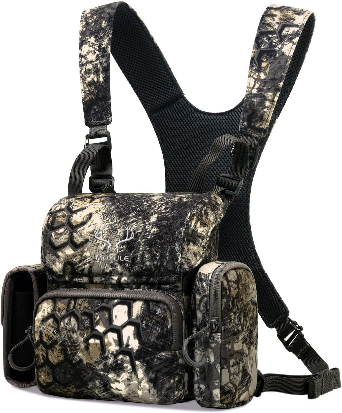 Binocular Harness Chest Pack: Waterproof Bino Case with Rangefinder Pocket for B