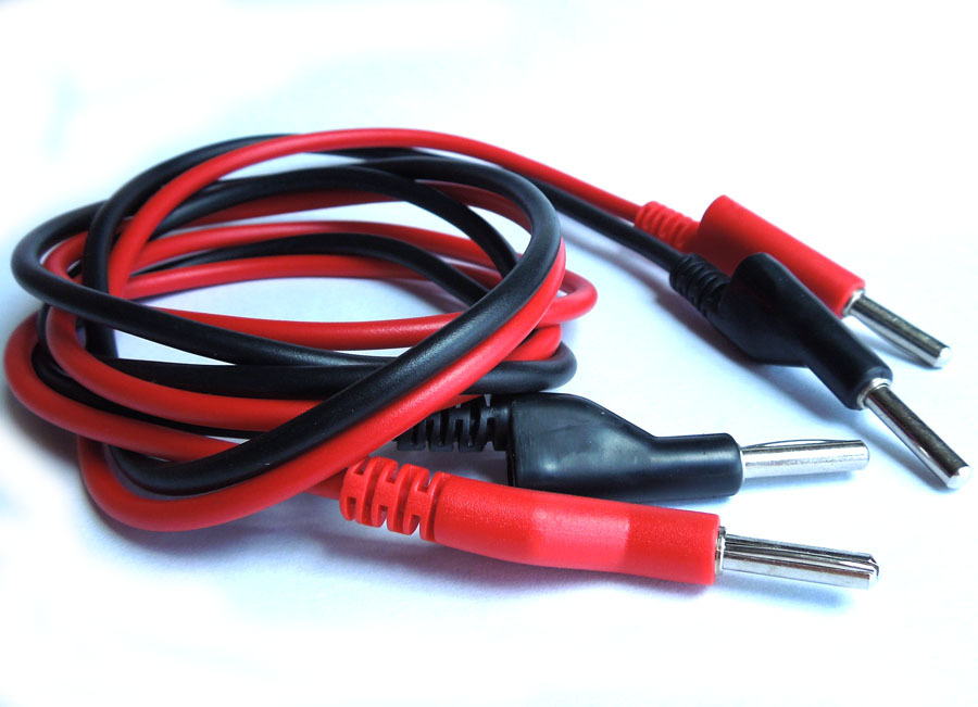2pcs High quality Copper Dual 4mm banana plug soft cable Voltage Test Cables