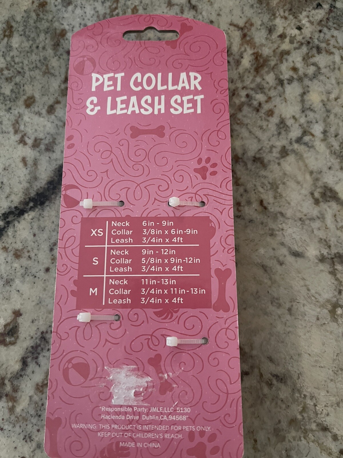 Pet Ladybug Collar & Leash Set New