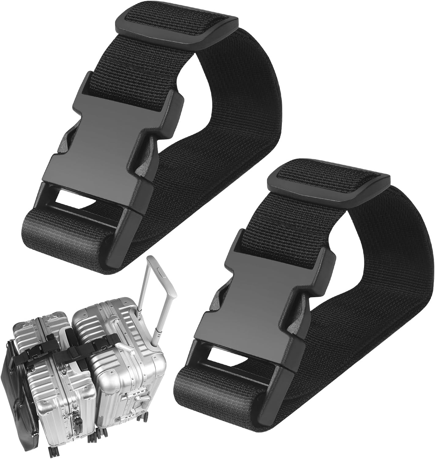 2PCS 22 Inch Add a Bag Luggage Straps for Suitcase, Adjustable Suitcase Strap, T