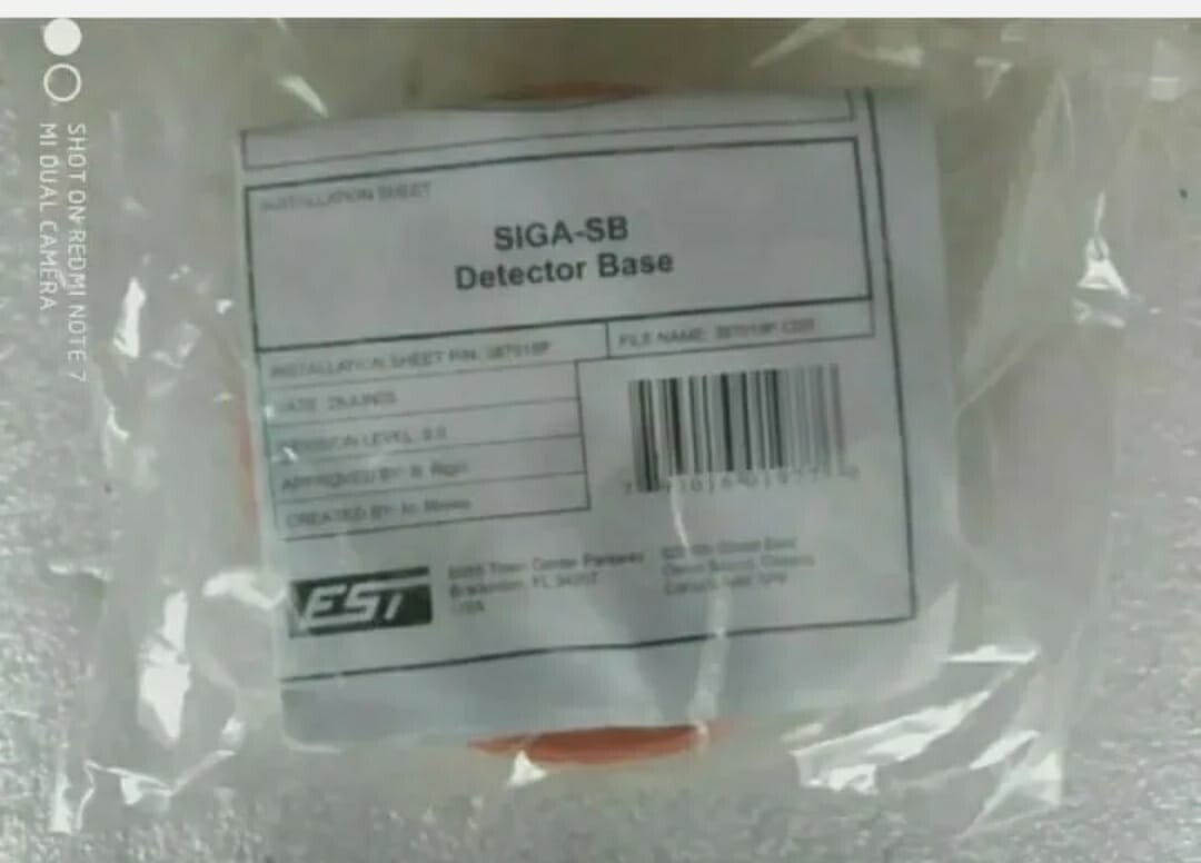Edwards EST SIGA-SB Standard Detector Base Fire safety FREE & FAST SHIPPING!
