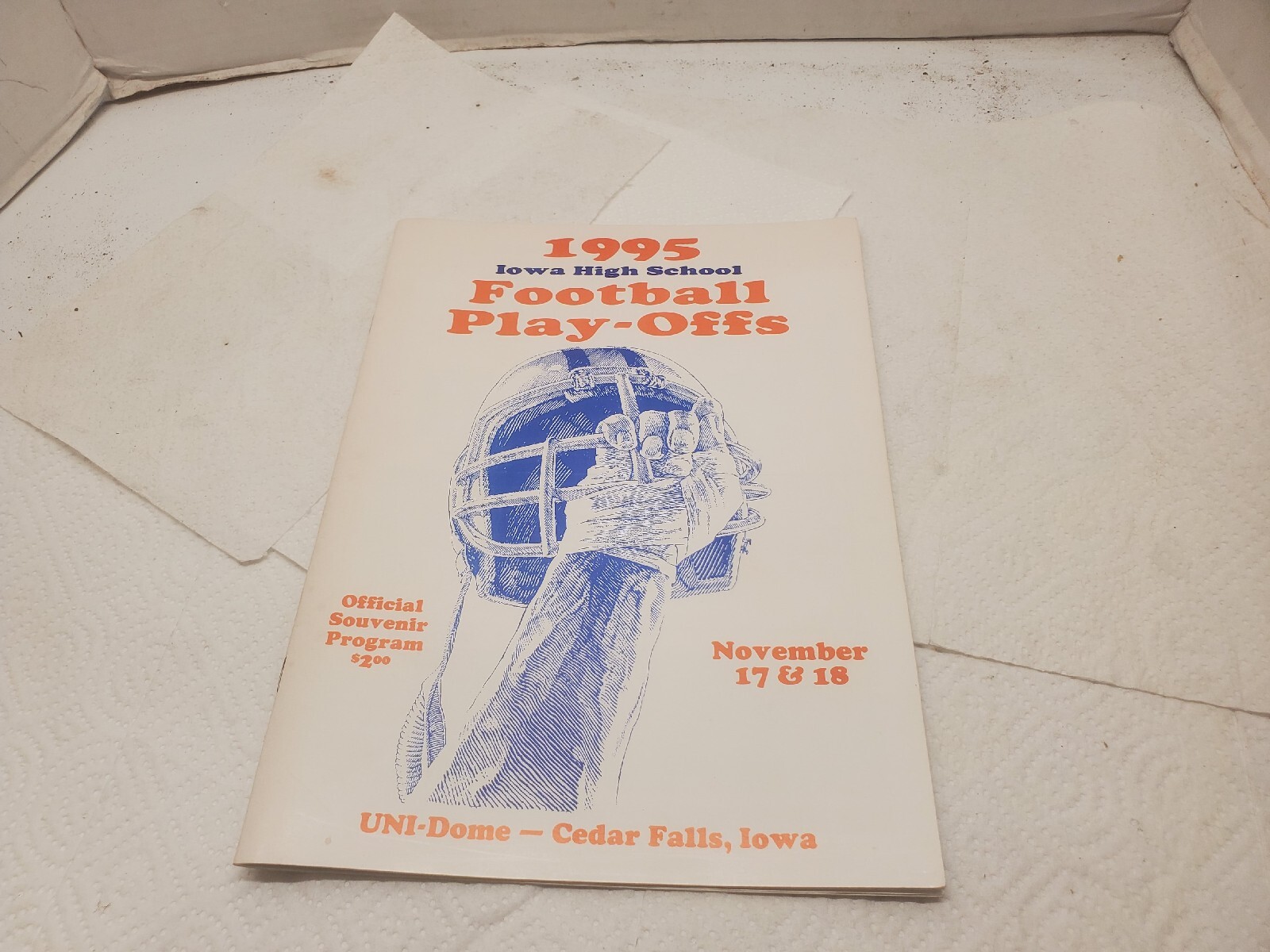 Iowa high school football playoffs souvenir program 1995 cedar falls iowa