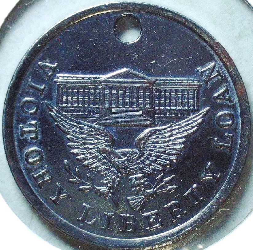 1919 VICTORY LIBERTY LOAN - MADE FROM CAPTURED GERMAN CANNON  31 mm - EC # 8163
