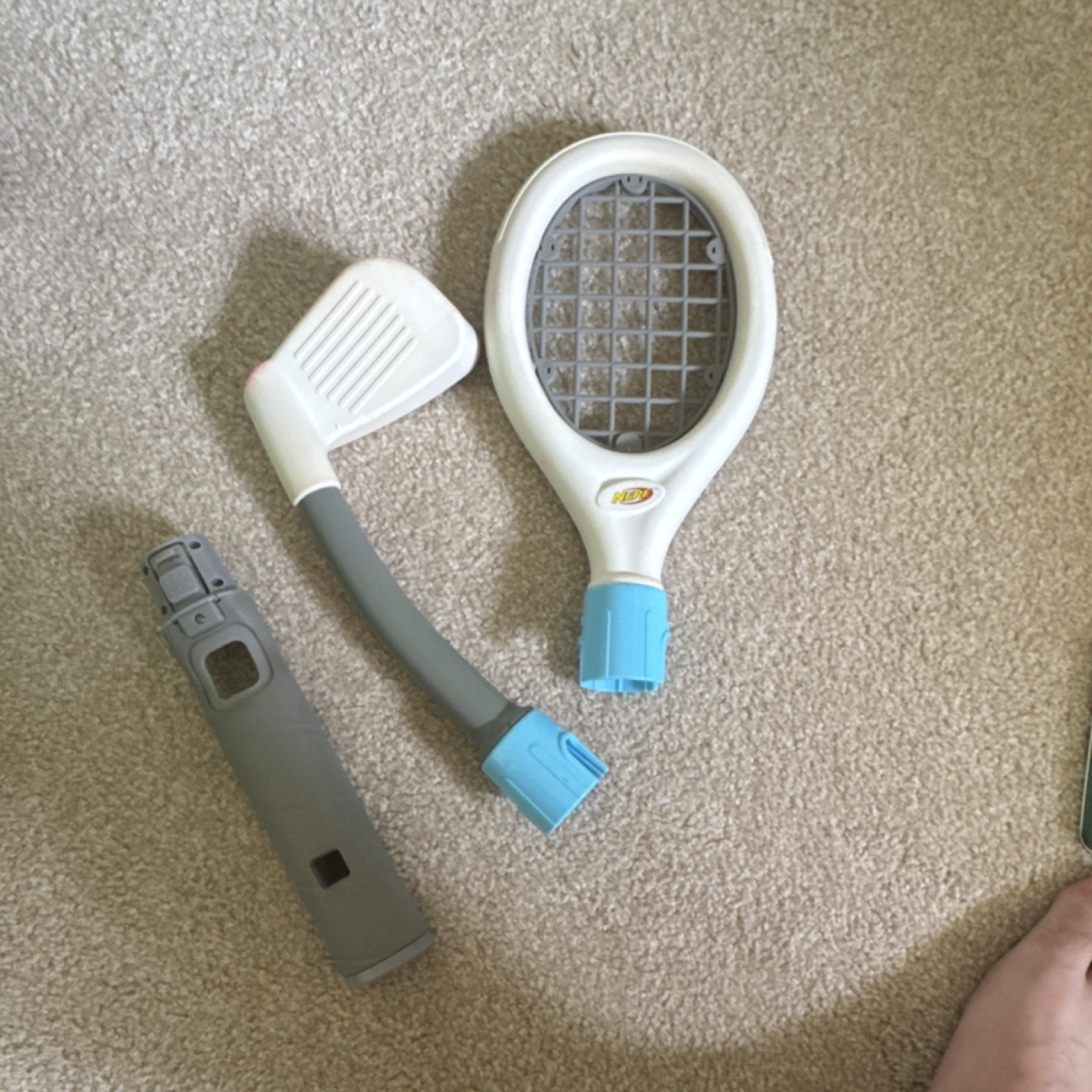 NERF Golf Club, Tennis Racket, Controller Handle Sports Accessory Bundle