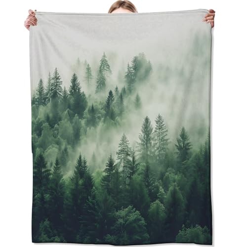 Forest Blanket,Gifts for Nature Lovers,Lightweight Flannel 50"x60" Forest01