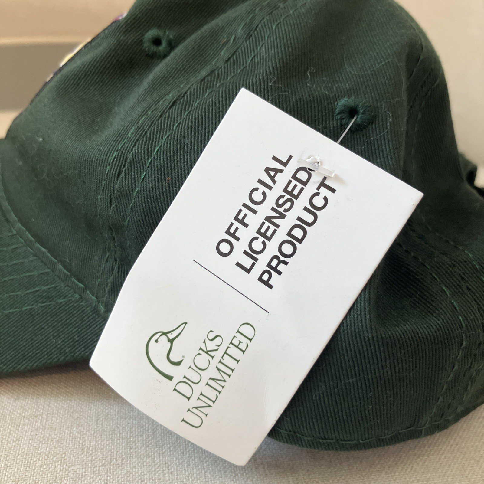 DUCKS UNLIMITED Hunter Green Adjustable Outdoor Fishing Cap Hat w/Tag new