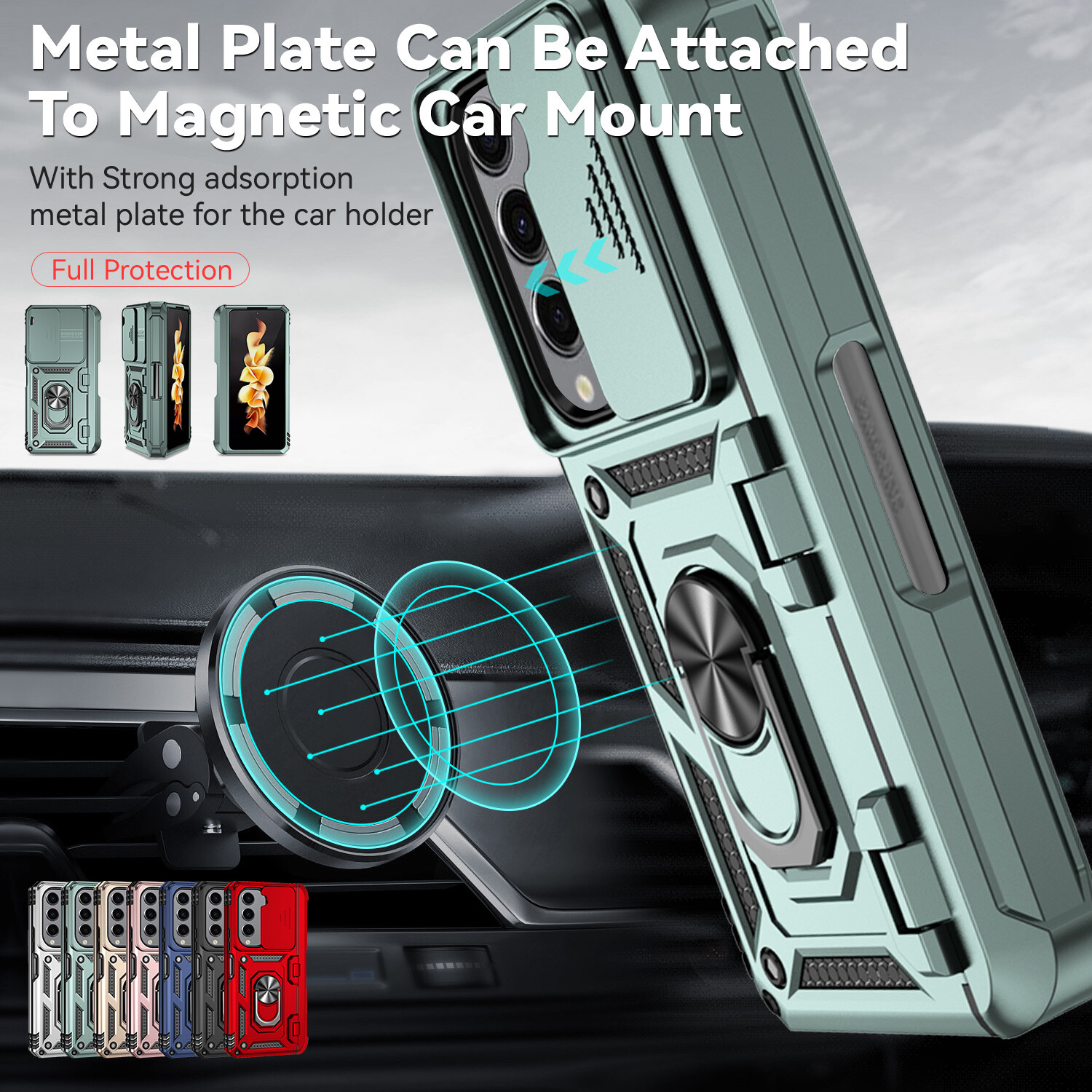 Shockproof Case Slide Camera Lens Protector For Samsung Galaxy Z Fold 5 Fold 4