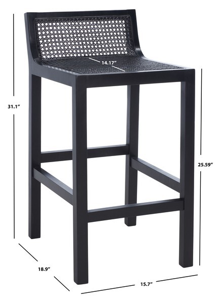 Safavieh SAITO LOWBACK CANE CNTR STOOL, Reduced Price 2172752671 BST9500D