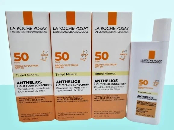 LA ROCHE POSAY ANTHELIOS TINTED MINERAL SPF 50 SUNSCREEN 1.7 OZ EXP: 2027 3PCS