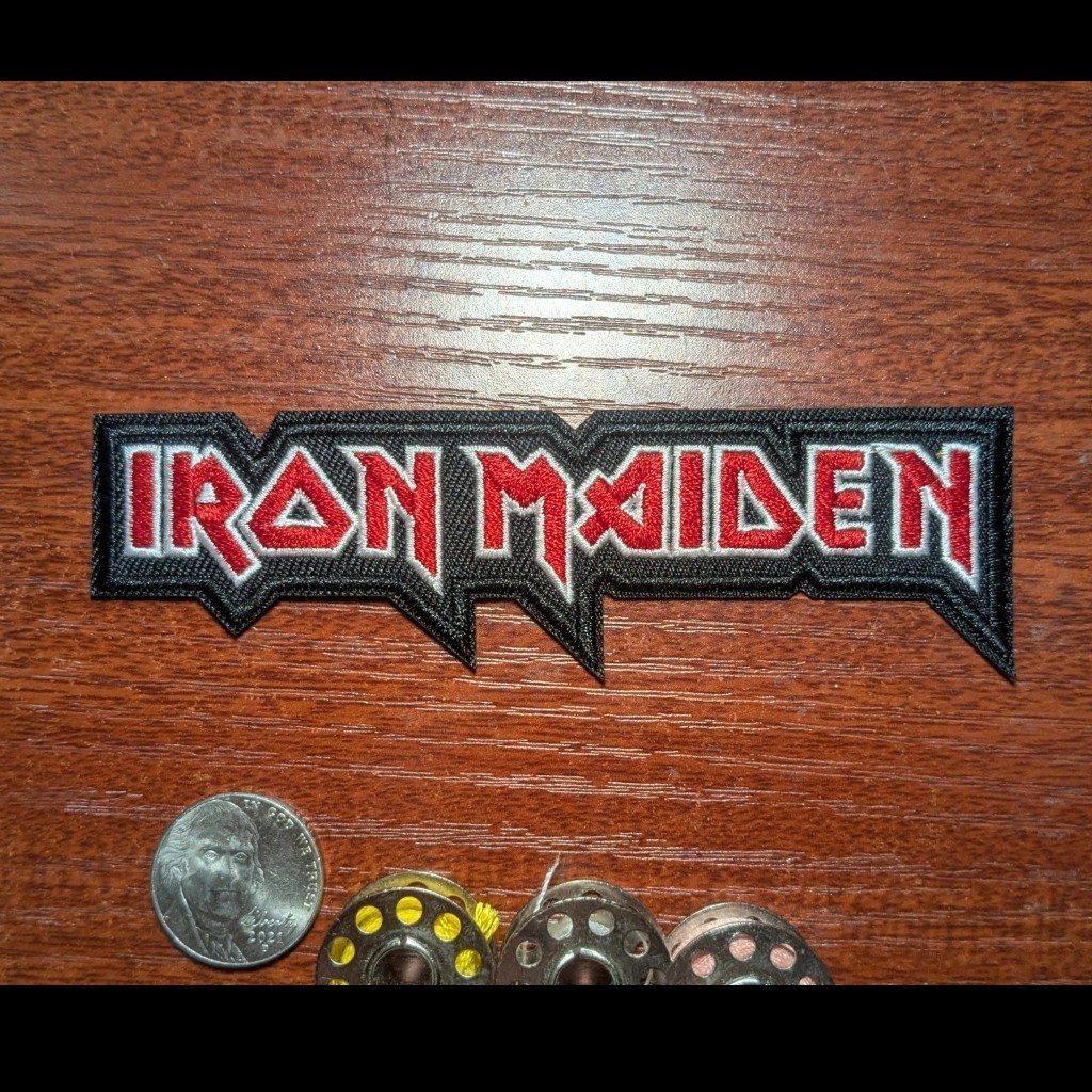 Iron Maiden Patch Heavy Metal Rock Band Music Embroidered Iron On 1.25x4.5"