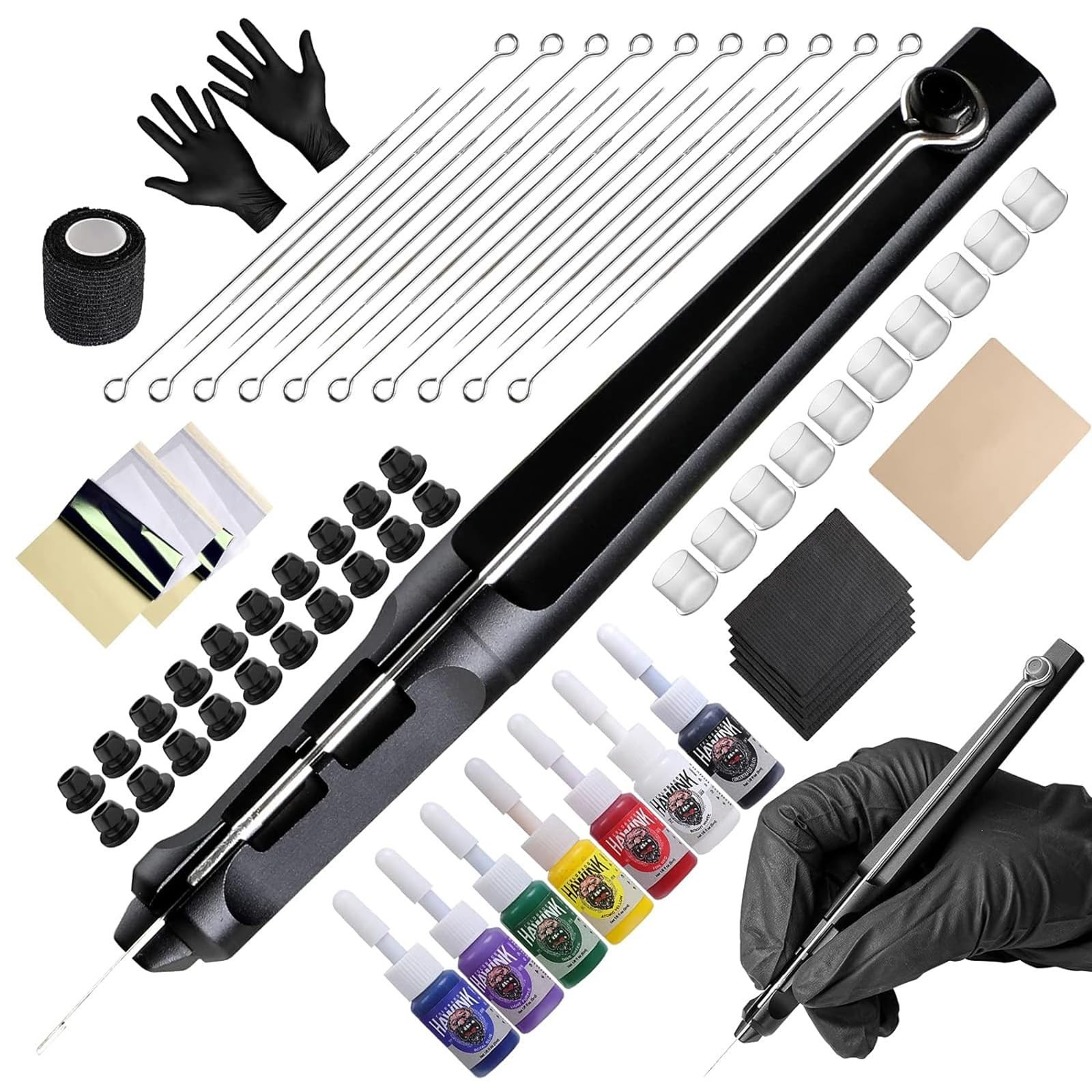 HAWINK Tattoo Kit Pen Poke a Stick 1 Count (Pack of 1), Multicolor