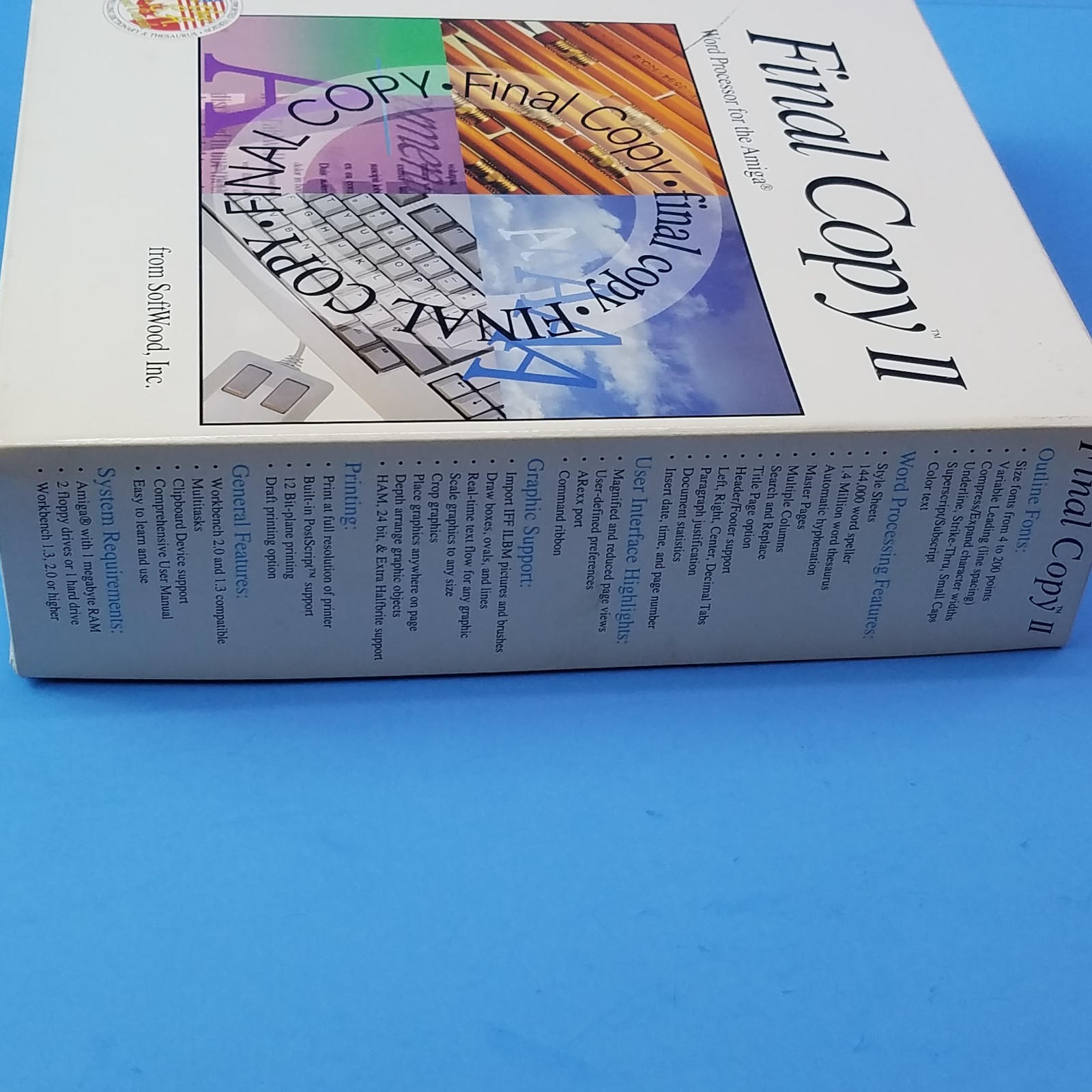 Final Copy II for the Commodore Amiga