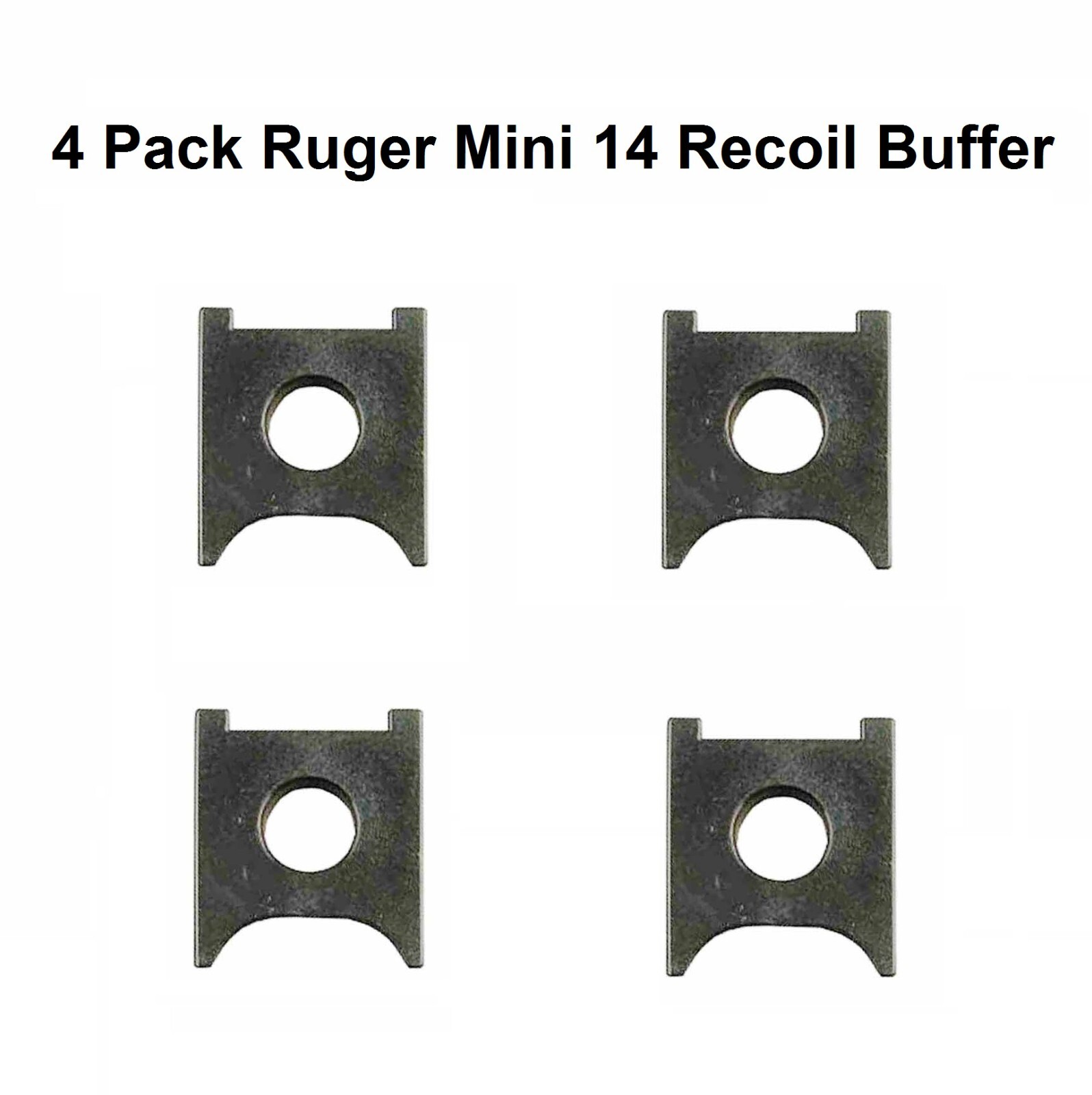 4Pcs 4 Piece Ruger Mini 14 Recoil Buffer 4 Pack Black, Made of Polymer Rubber