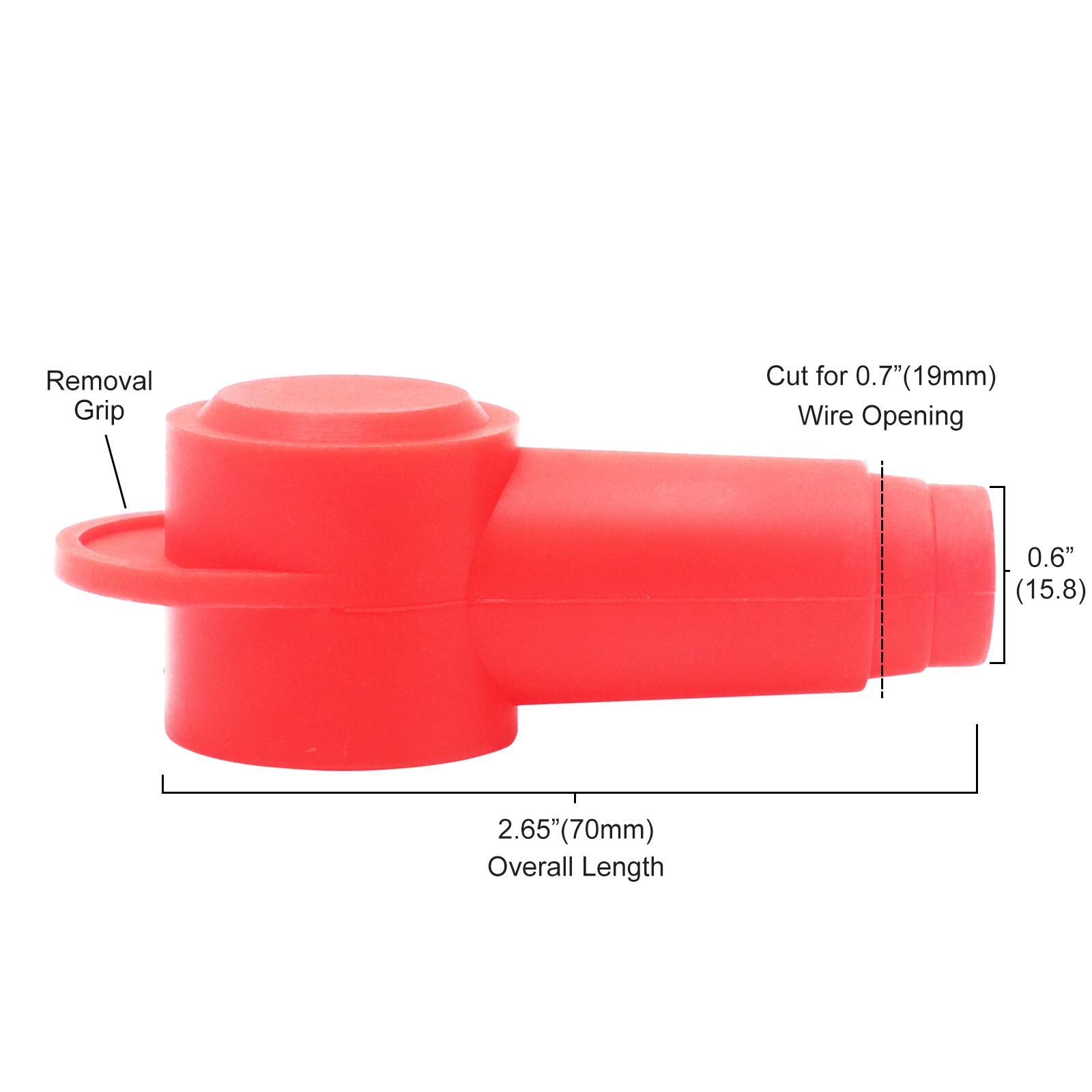 Recoil STC20-6 Silicone Terminal Covers for Alternator Battery Stud