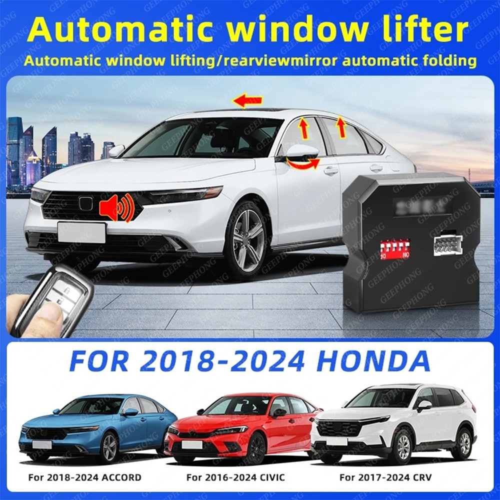 For Honda Accord CR-V Civic Automatic Power Window Roll-Up Closer Plug&Play
