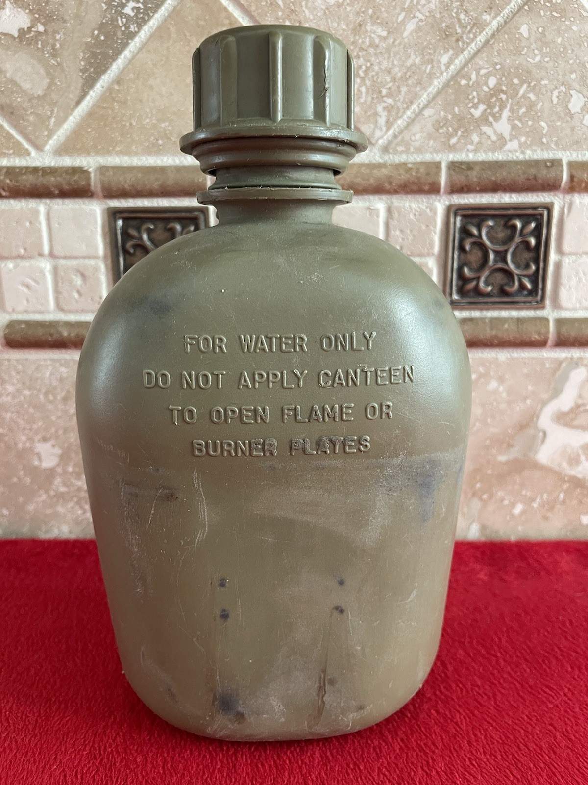 Original Vietnam War US Army M1965 Plastic Canteen Dated 1972