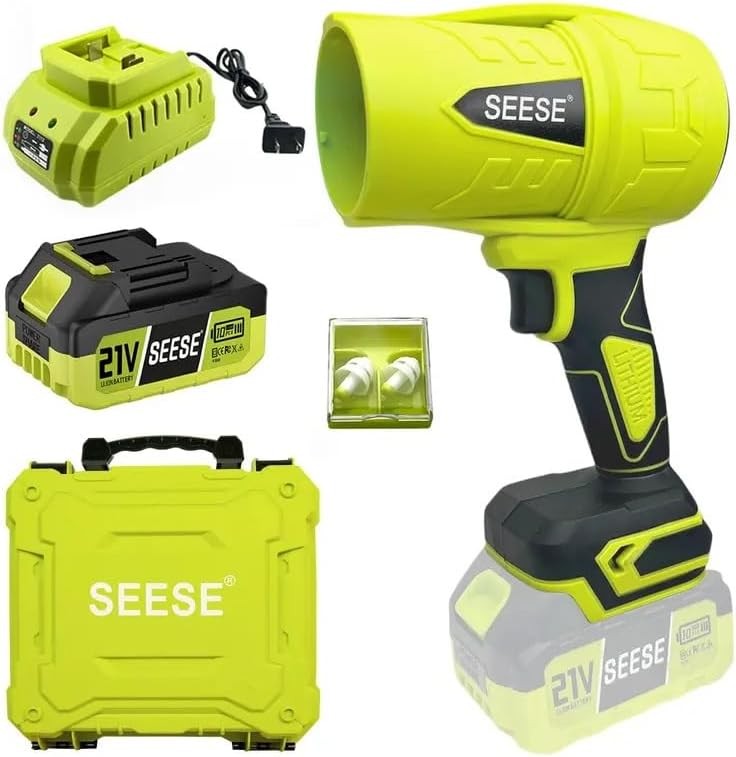 SEESE Cordless Leaf Blower Violent Turbo Fan 1500G