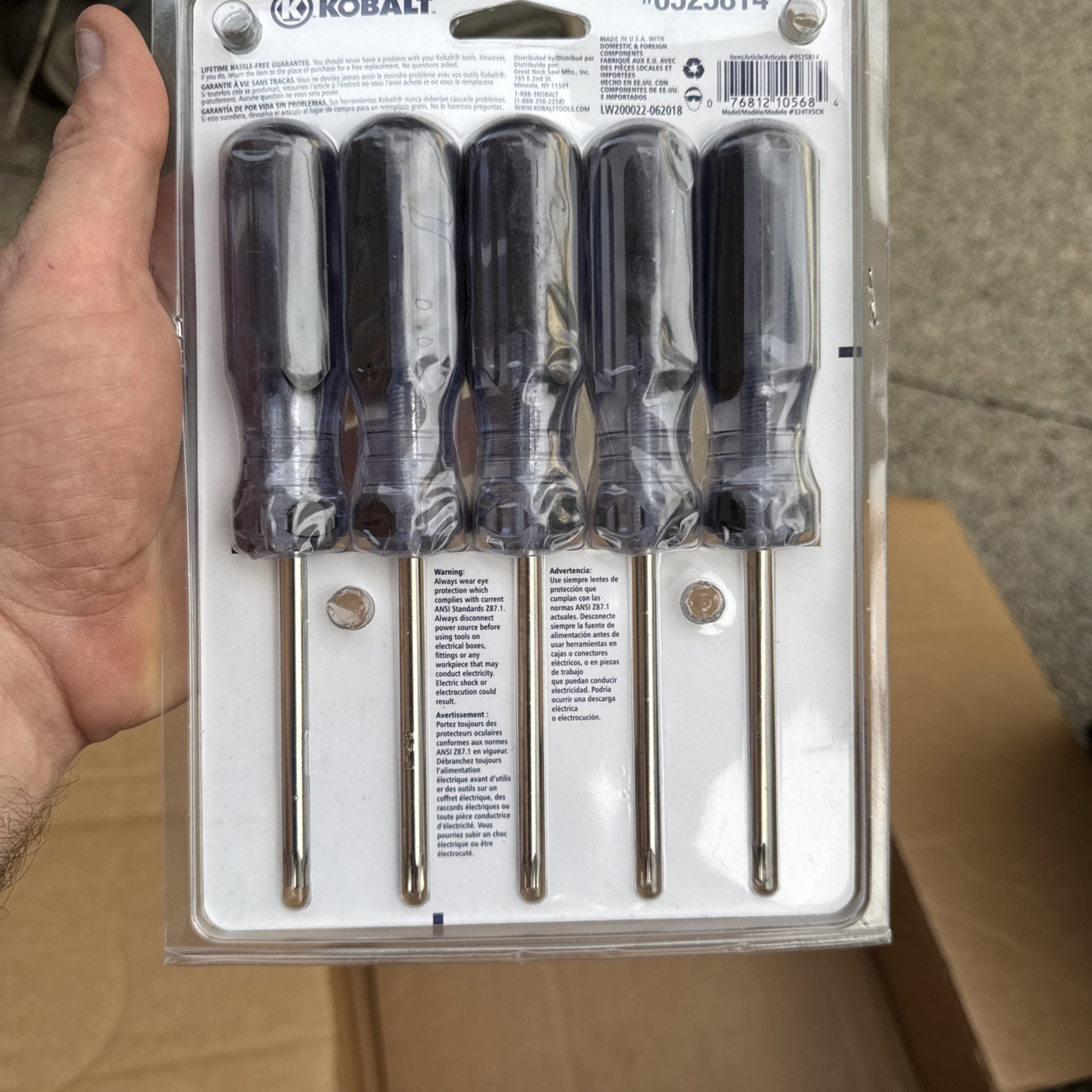 Kobalt 0525814 Torx Driver Set, 5pc GG1