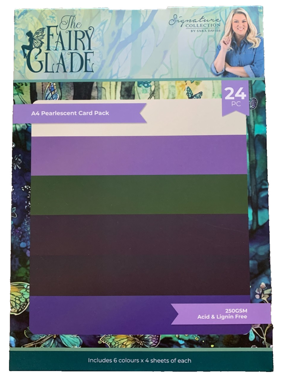 Crafters Companion Fairy Glade A4 Pearlescent Card Pack
