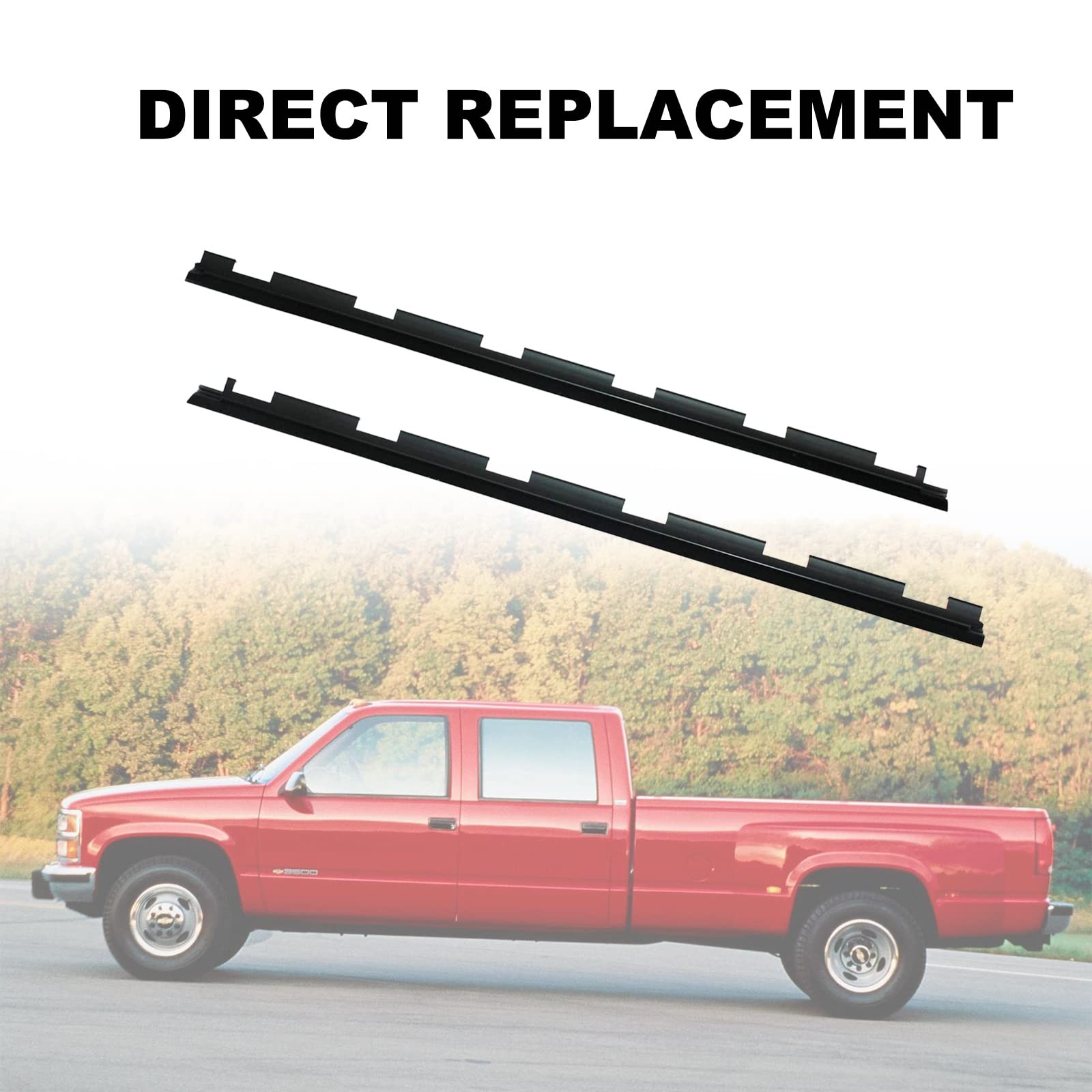 Weatherstrip Front Driver & Passenger Outer Window Sweep Seal Compatible with 19