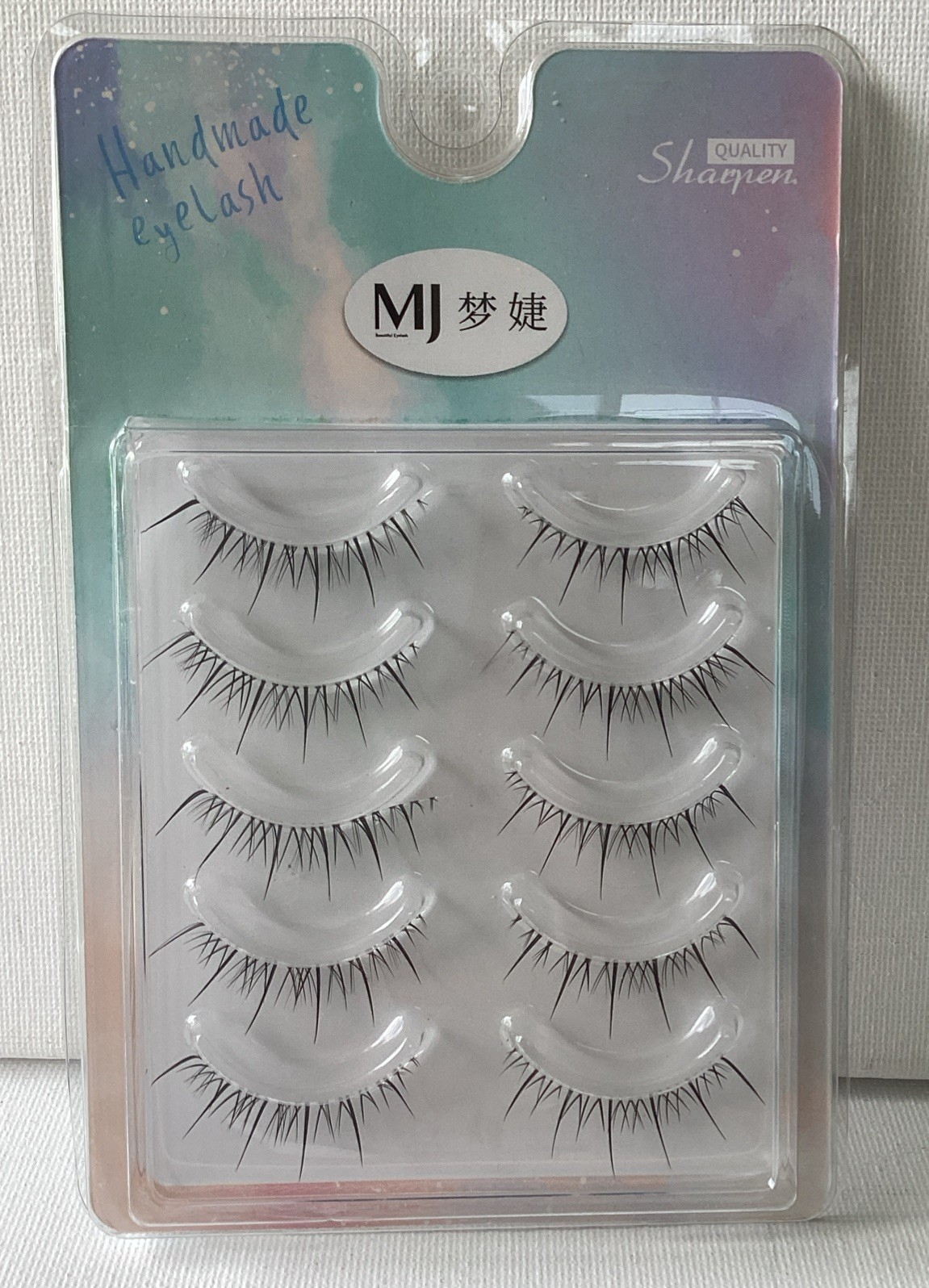 MJ Beautiful Eyelash Handmade Eyelashes 10-pair Pk Quality Sharpen