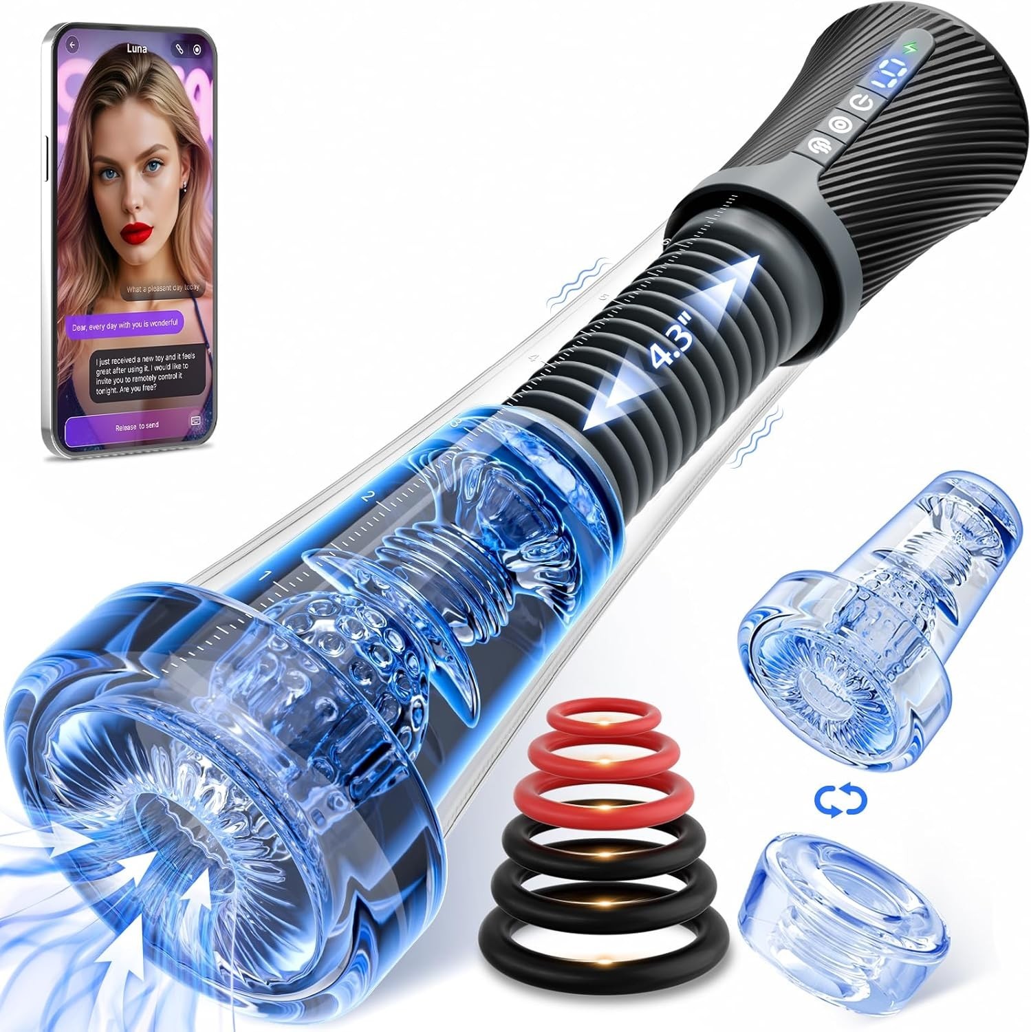 Ampliador Y Agrandador De Pene Electrico Bomba De Agrandar El Pene Para Hombres