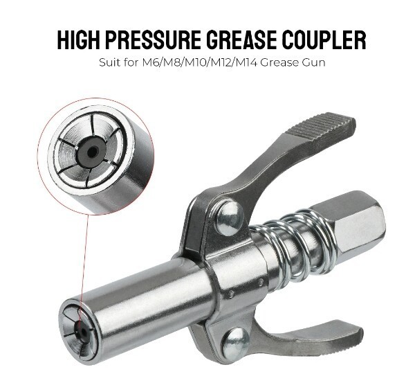 Double Handle Oil Nozzles: High Pressure, Quick Release Lock Grease Gun Coupler