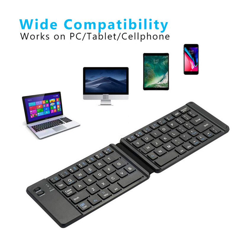 Mini Foldable Wireless Bluetooth Keyboard for PC Laptop iPhone iPad iOS Tablet