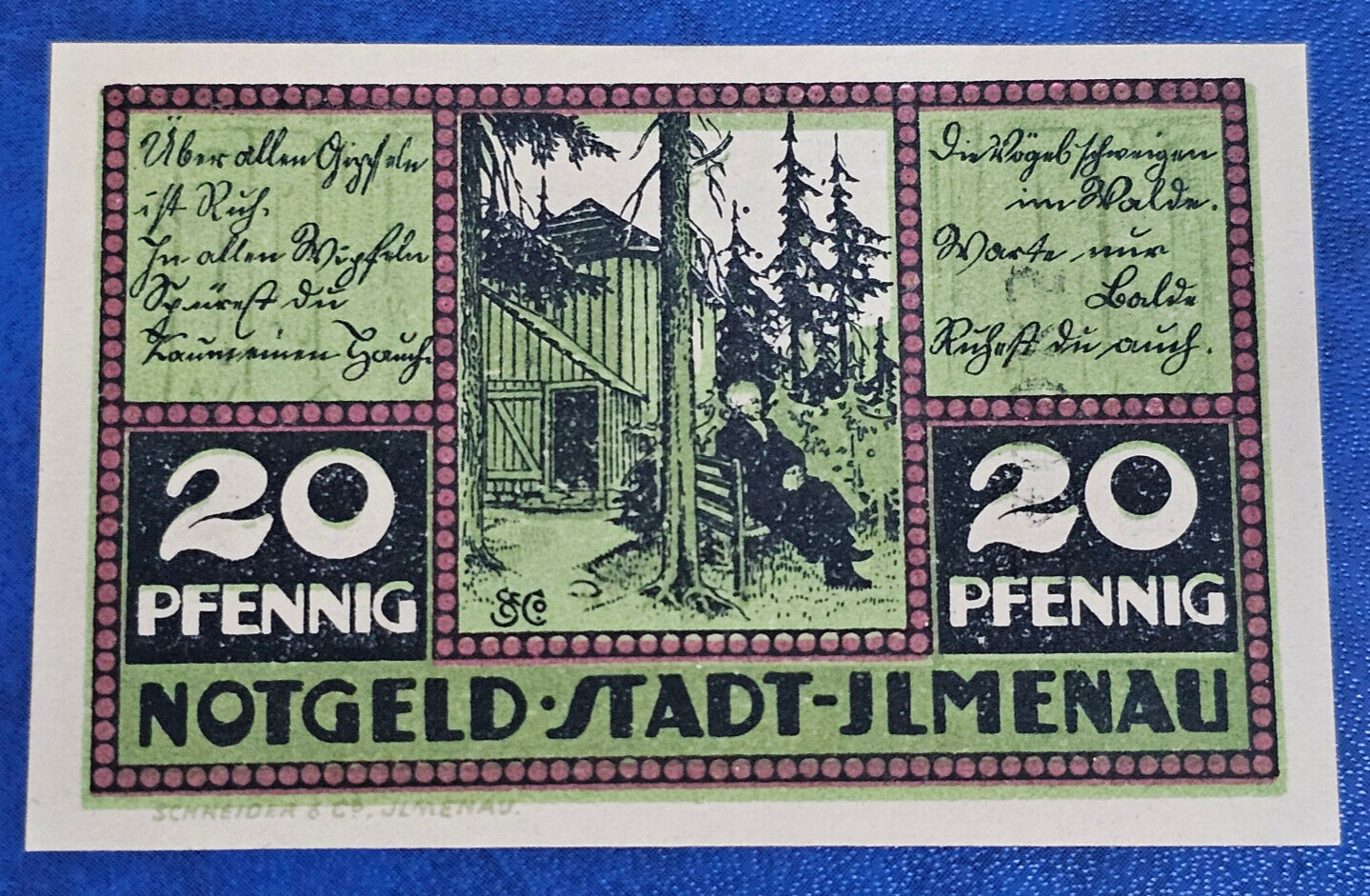 ILMENAU NOTGELD 20 PFENNIG 1921 EMERGENCY MONEY GERMANY BANKNOTE [🇩🇪35463]