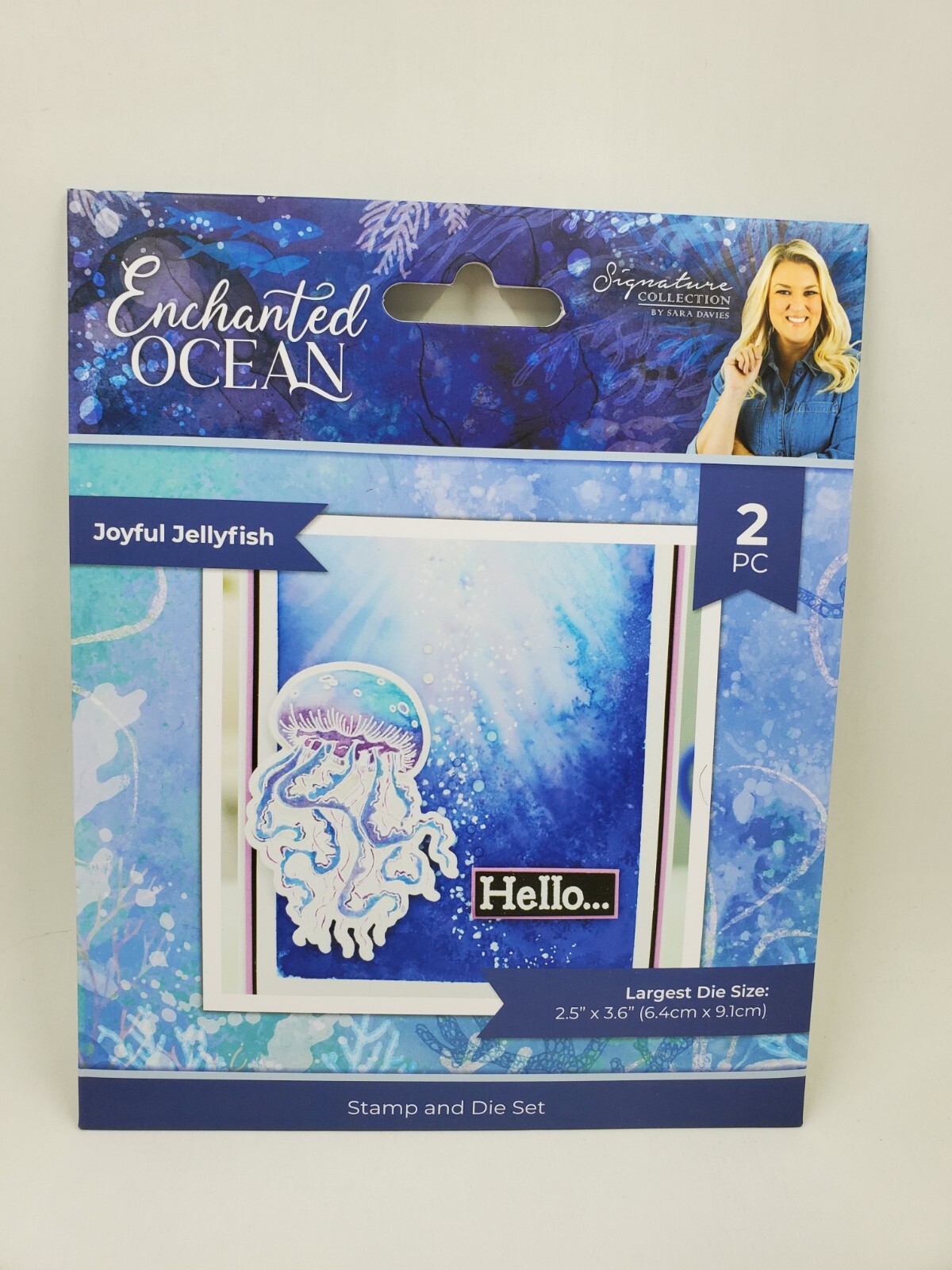 CS1 Crafters Companion Enchanted Ocean Joyful Jellyfish 2pc Stamp & Die Set New