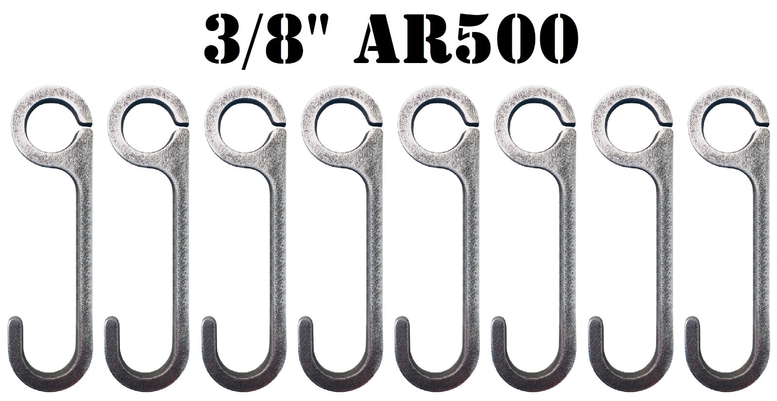 3/8" AR500 Steel Shooting Target Hanger Range Conduit Hooks for 1" Pipe - 8pc